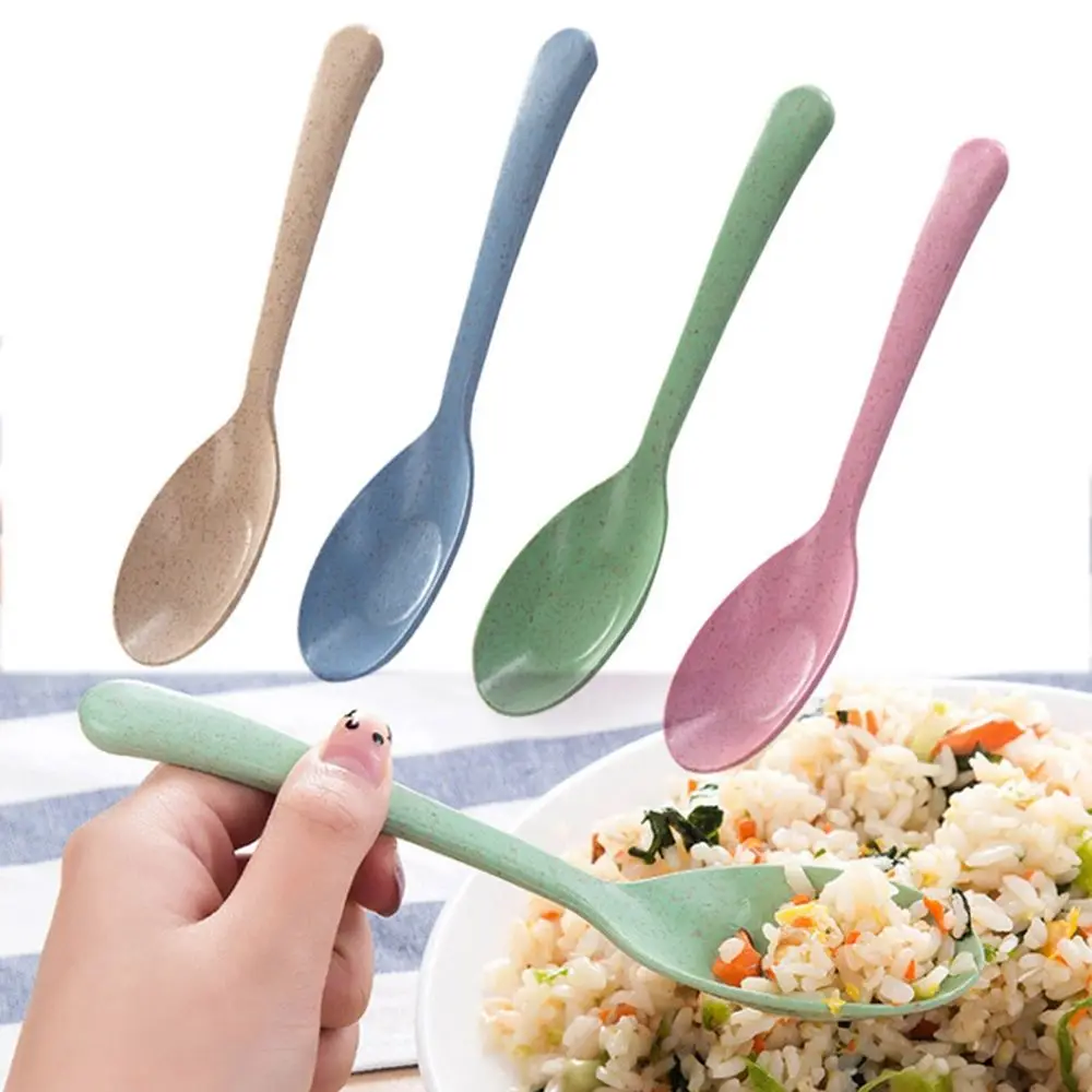 Gadget Bar Pudding Kitchen Utensil Cake Dessert Kitchen Tools Rice Scoop Spoon Wheat Straw Spoon Scoop