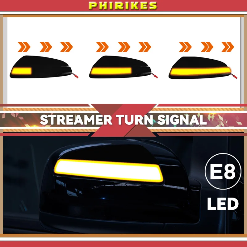 

Dynamic LED Turn Signal Lights Rearview Mirror Indicator Blinker Repeater For Mercedes Benz Viano Vito W639 C-Class W204 S204