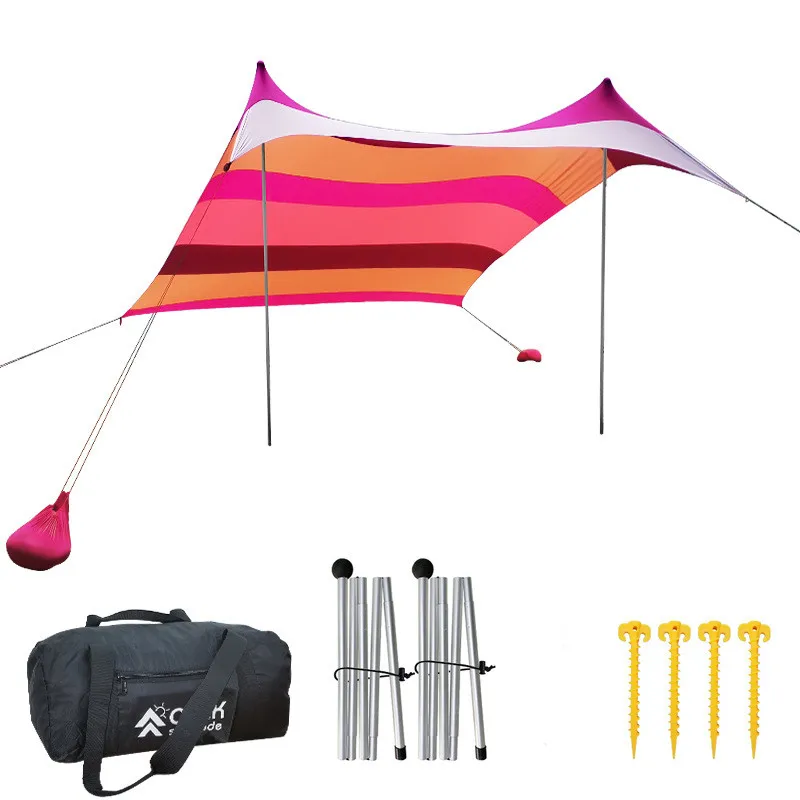 Outdoor beach tent, sun shading and UV protection Lycra canopy, beach camping sun protection canopy image 3