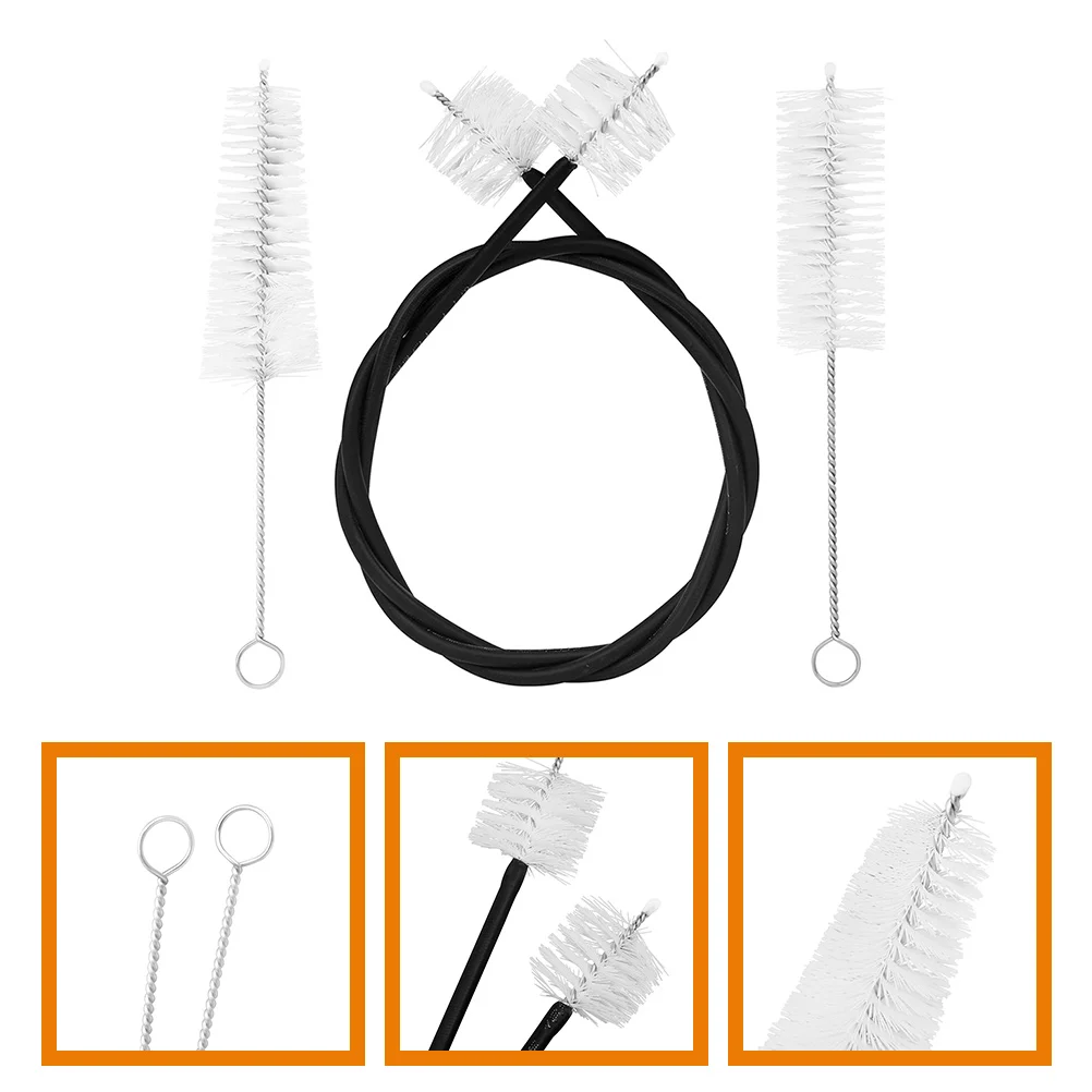 

3Pcs Cleaning Kit for Brass Instrument Trumpet Small Size White Valve Mouthpiece Brushes Musical Accessories