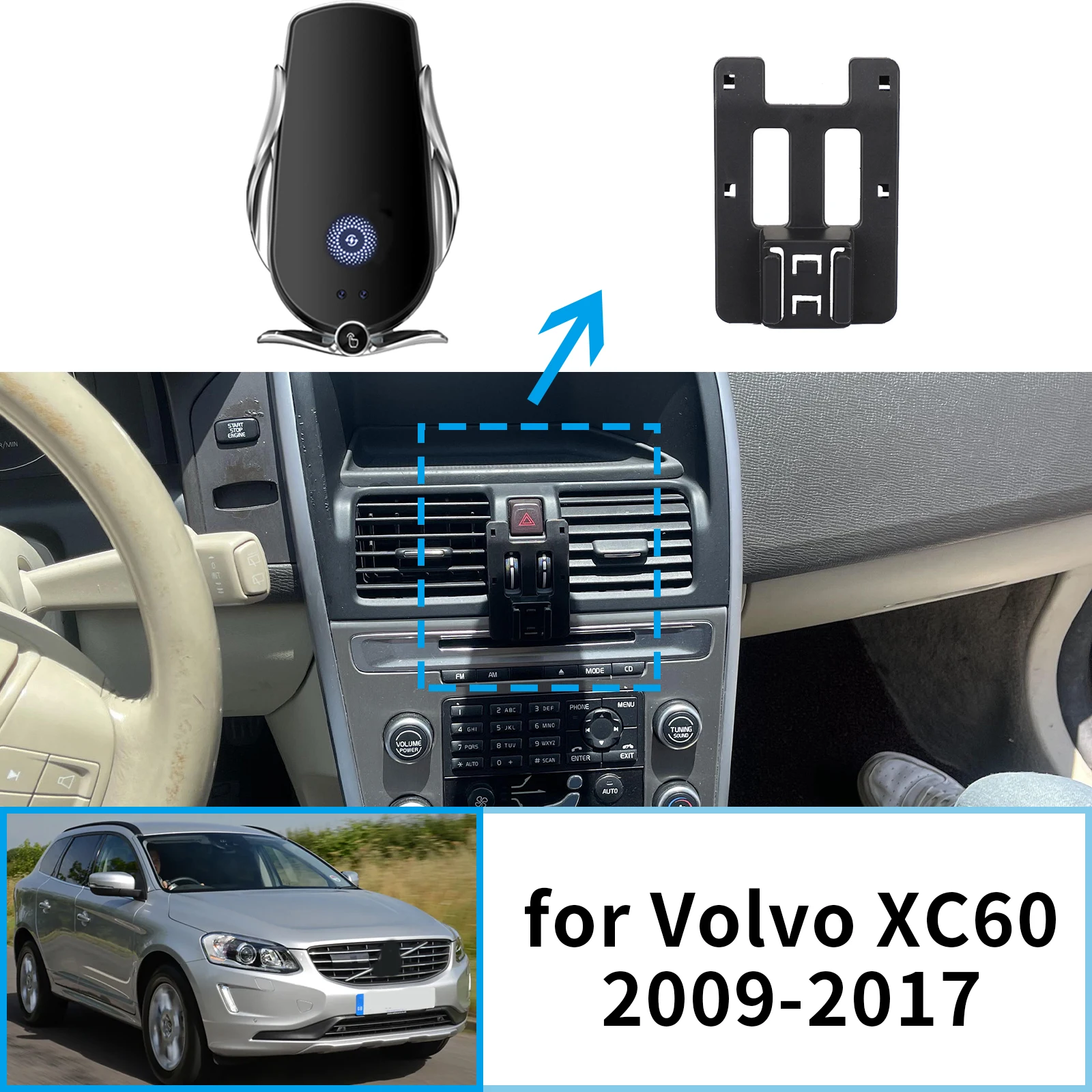

Car Mobile Phone Holderfor Volvo XC60 XC 60 2009~2017 GPS Bracket Navigation Stand Auto Accessories