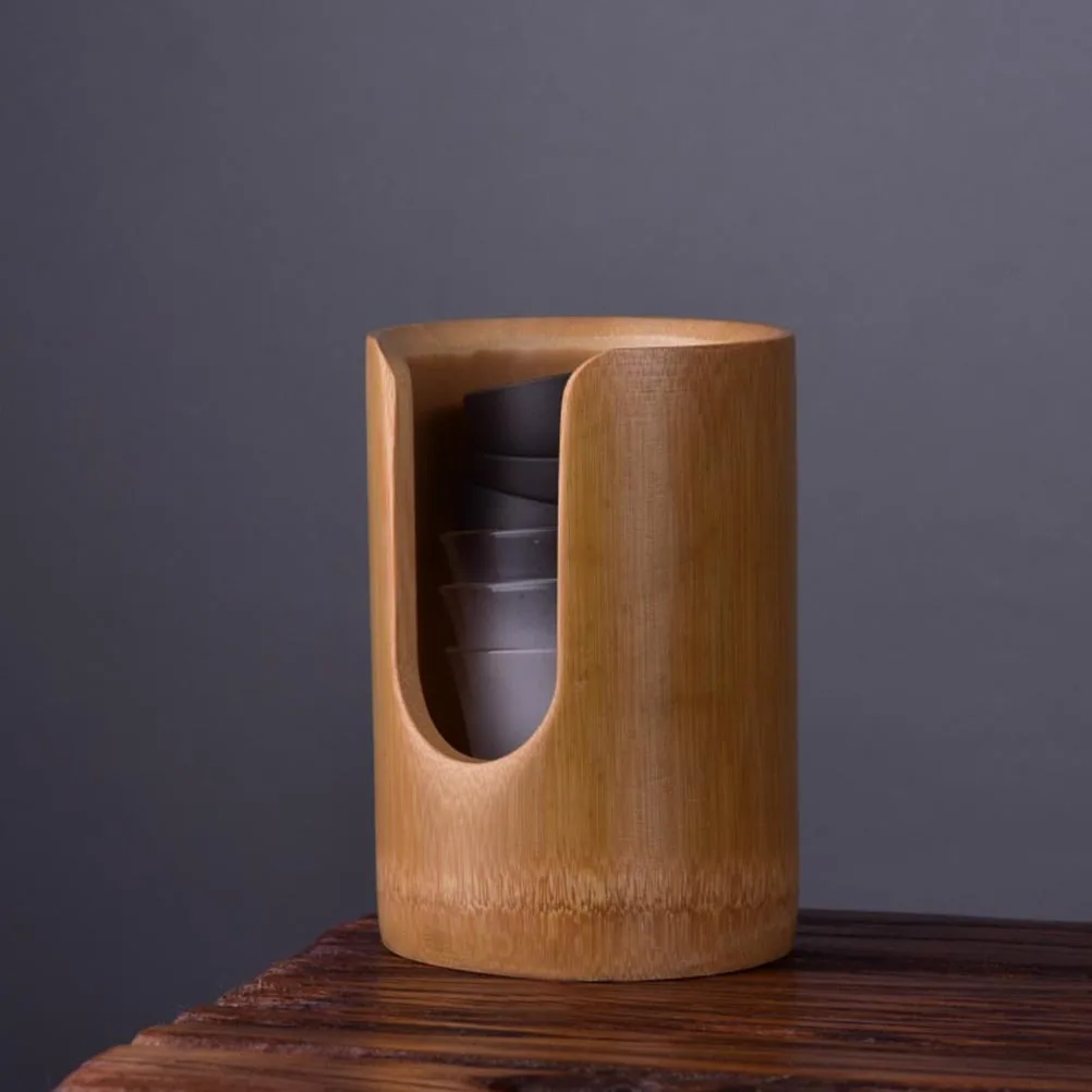 

1Pcs Minimalist Bamboo Teacup Holder Functional Cup Basket for Tea Ceremony Home Office Use Easy Storage Tea Accessory