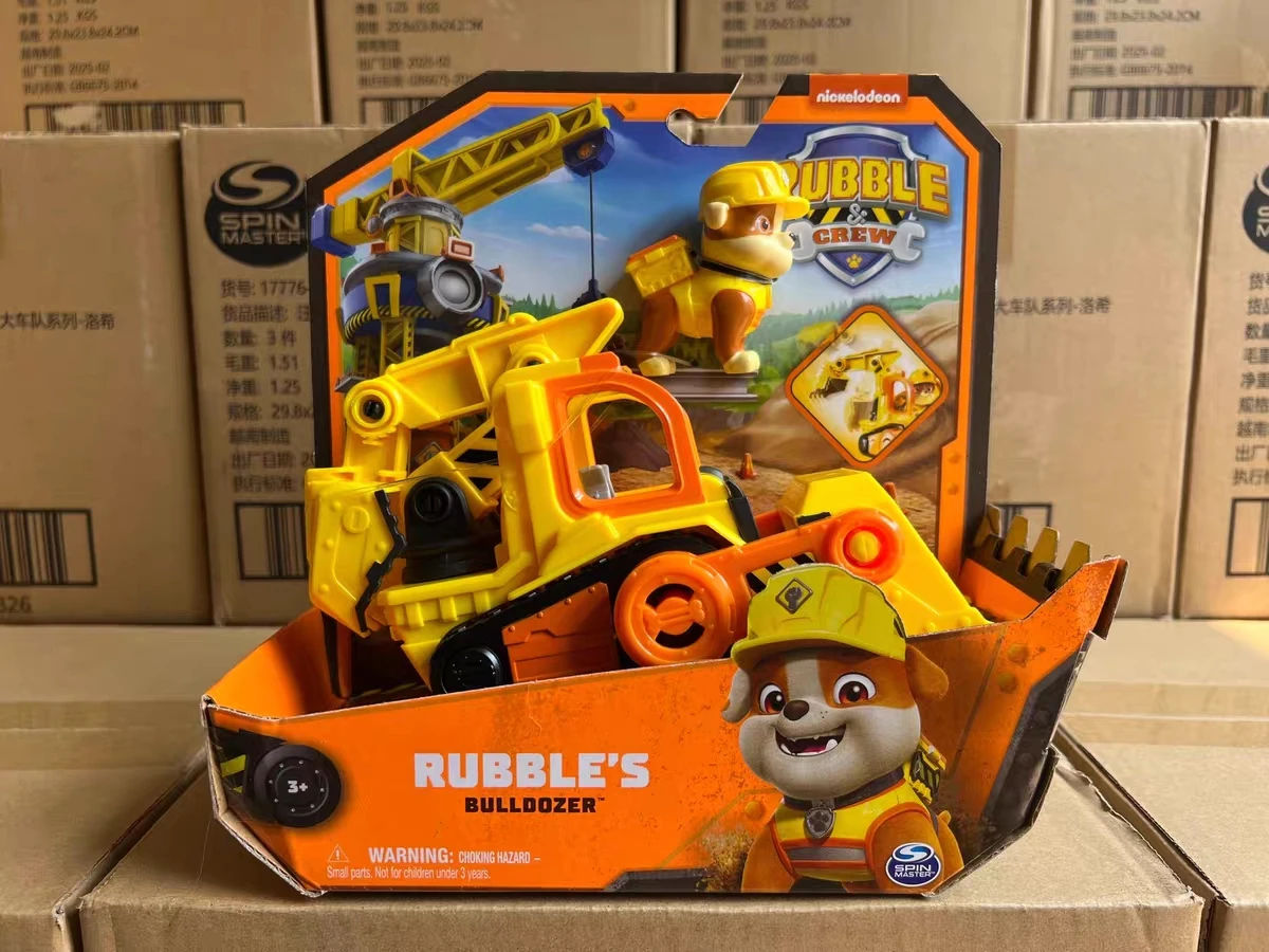 100% Echte Originele Doos Puin & Crew Action Figure Voertuig Vrachtwagen Speelgoed Motor Wheeler Mix Charger Truck Kinderen Speelgoed Verjaardagscadeau