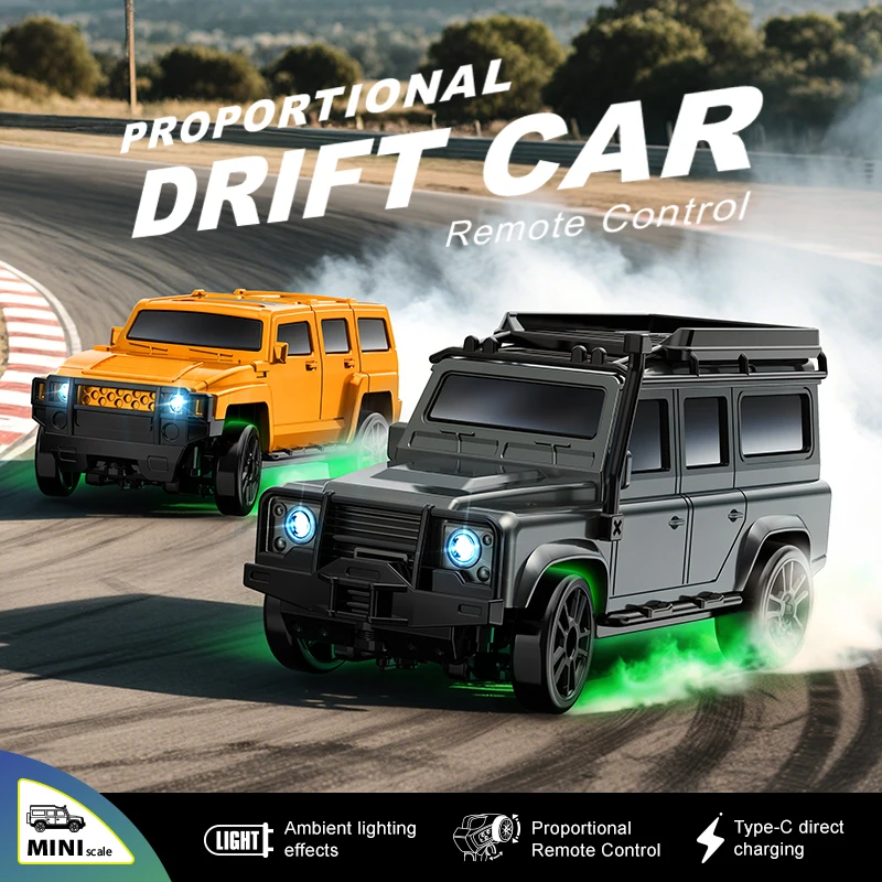 

1/64 RC Drift Car 2.4G Полномасштабный 4WD Внедорожный гоночный автомобиль с дистанционным управлением Дрейфующий мини-настольный автомобиль Игрушки для детей