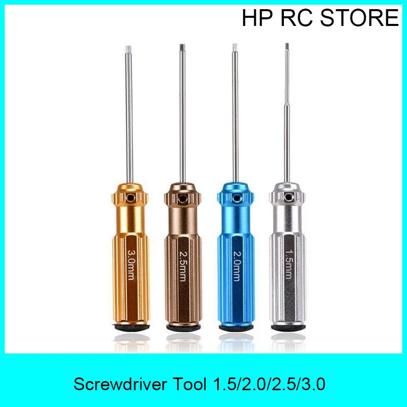 4 in 1 Hex Screwdriver Tool 1.5/2.0/2.5/3.0 with Spanner Kit for 1/10 RC Crawler 1/14 Radio Control Truck Car
