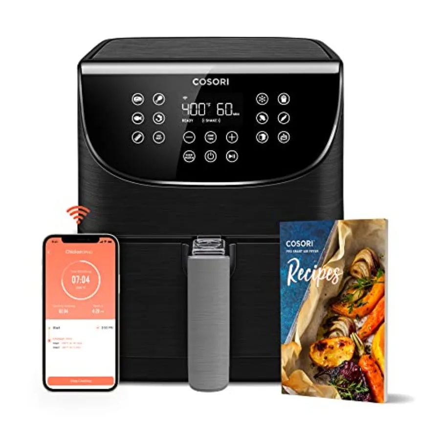 

Air Fryer 5.8QT Pro Gen Smart 11-in-1 Toaster Oven, 100 Recipes Cookbook, 200+ Online Recipes, APP and Touch Screen Control, Wo