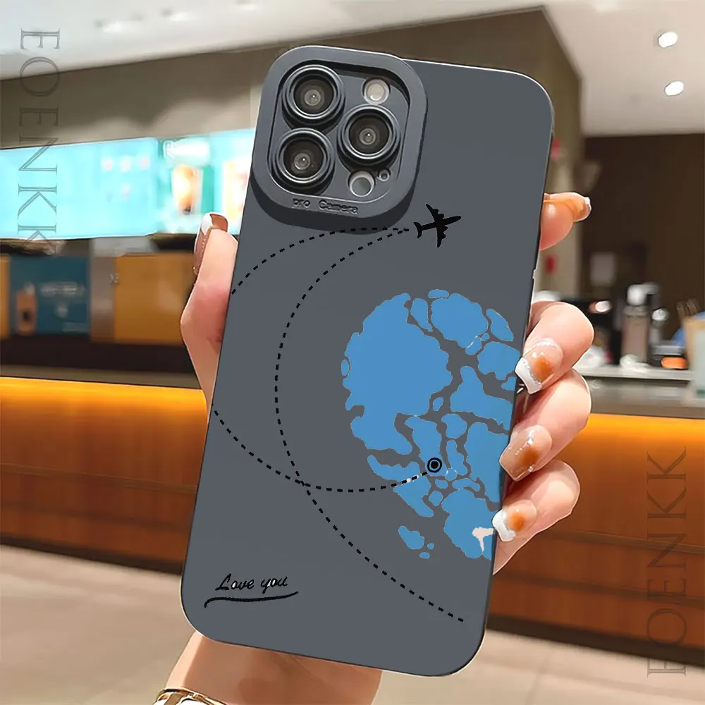 Premium Airplane Pattern Love Phone Case For Xiaomi Redmi Note 7 8 9 10 11 Pro 9S Redmi 9A 9C 9T 8 10 K20 K30 K40 Pro Soft Cover