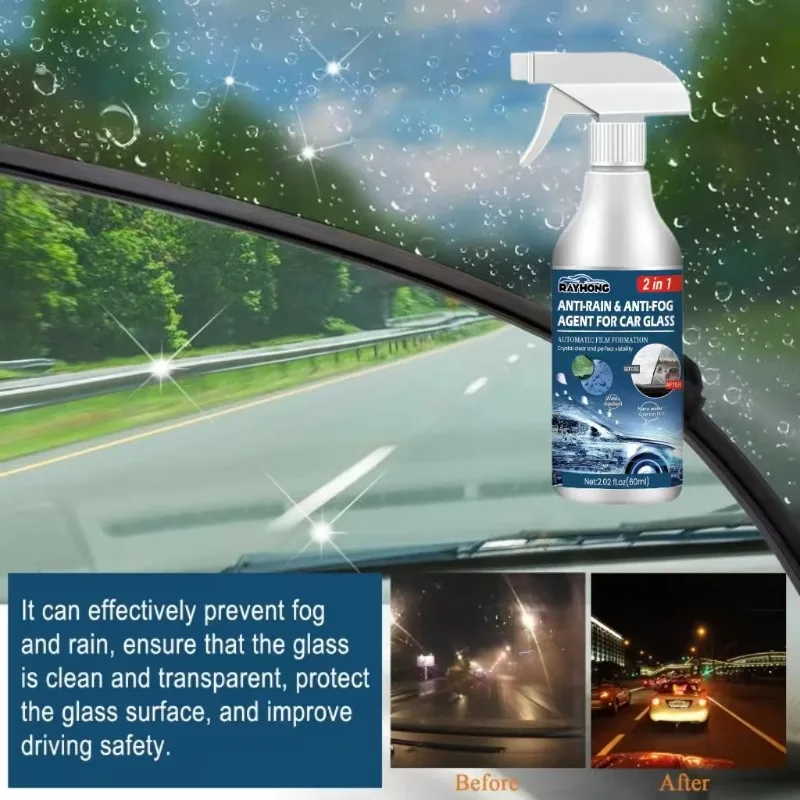 Windshield Coating Agent for Cleaning Antifogging and Rainproofing Agent for Automobile Glass Defogging and Waterproof Spray