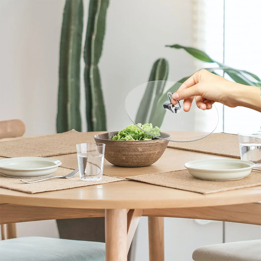 

26Cm Tempered Glass Lid Clear Universal Cover for Cookware Pots Pans Skillets with Handle Dishwasher Safe Microwave Use