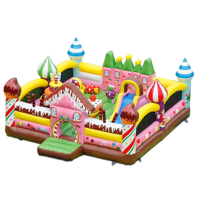 Large Candy Inflatable Bounce House Inflatable Jumping Castle Fashion Bounce House Children's Candy Romantic Wonderland Trip