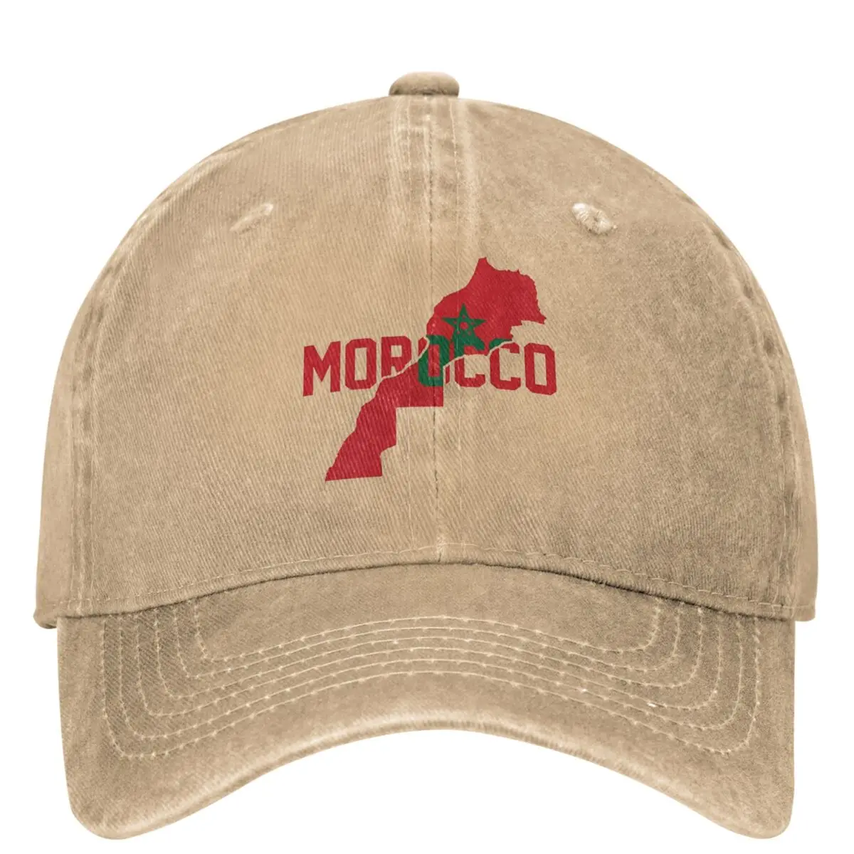 

Morocco Map Flag Merch Unisex Baseball Caps Distressed Washed Hats Cap Classic Outdoor Workouts Adjustable Snapback Cap