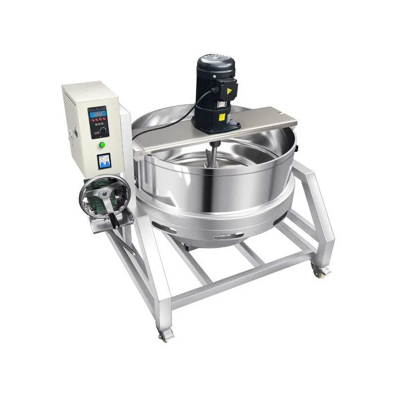 Commercial Stir-Fry Machine Equipment Automatic Sauce Stirrer Gas-Operated Jacketed Pot Model 40-650 1 Year Warranty