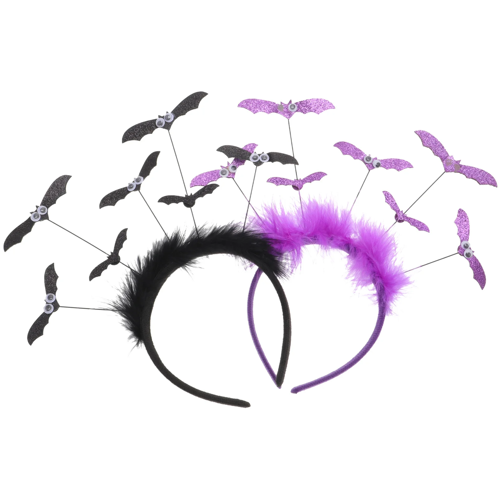 2 قطعة عقال الخفافيش الهالوين نمط المهرجان مريح عيون كبيرة تصميم حفلة تأثيري هيرباند الخفافيش هيرباند هالوين أغطية الرأس #2