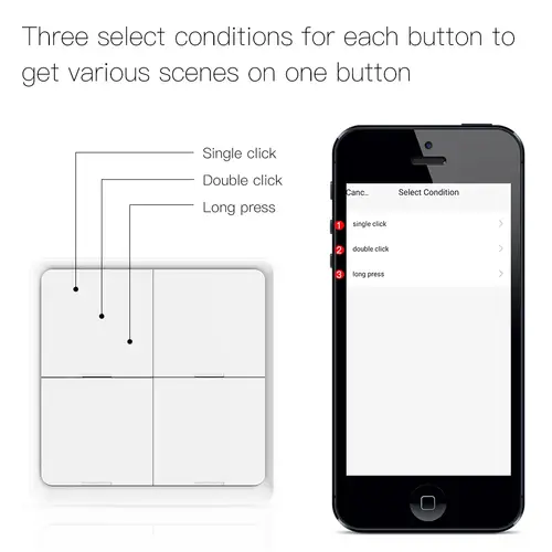 Moes ZigBee Wireless Scene Switch 12 Control Modes Handheld Push Button Setup Home Automation Scenario Tuya Smart Devices - Image 4