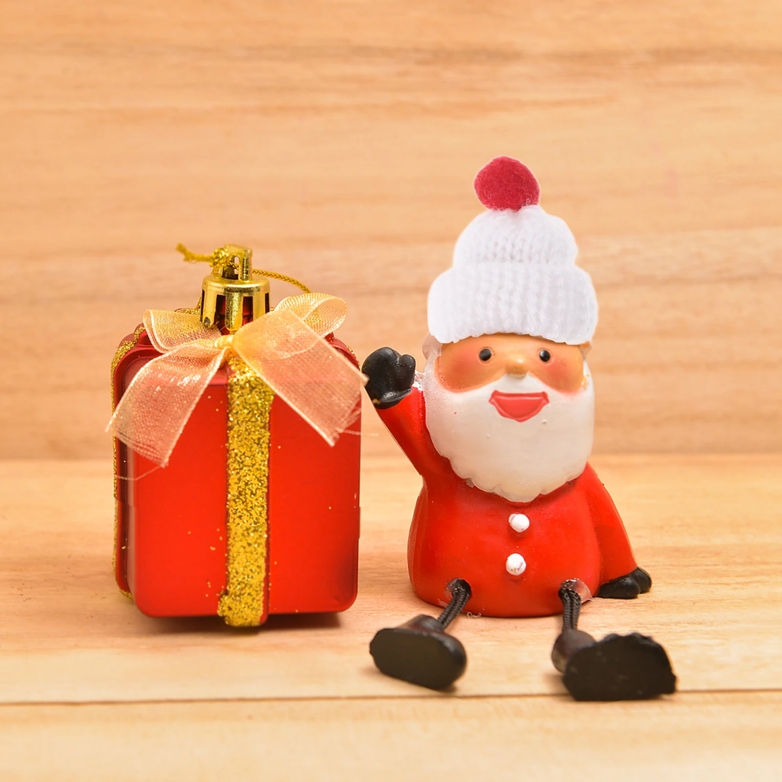 

12pcs Mini Santa Hats Knit Wool Accessories Christmas Tree Ornaments Craft Diy Party Favors Tiny Festive Knitting Hats For