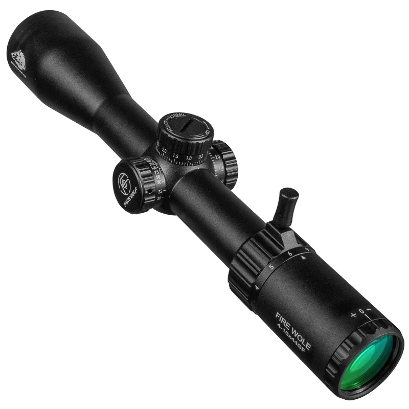 FIRE WOLF 4-16x44 SF Scope Hunting Rifle Scope 30mm 1/10Mil Turret Adjust w/ Lock System High Definition w/ Wide Angle Eyepiece