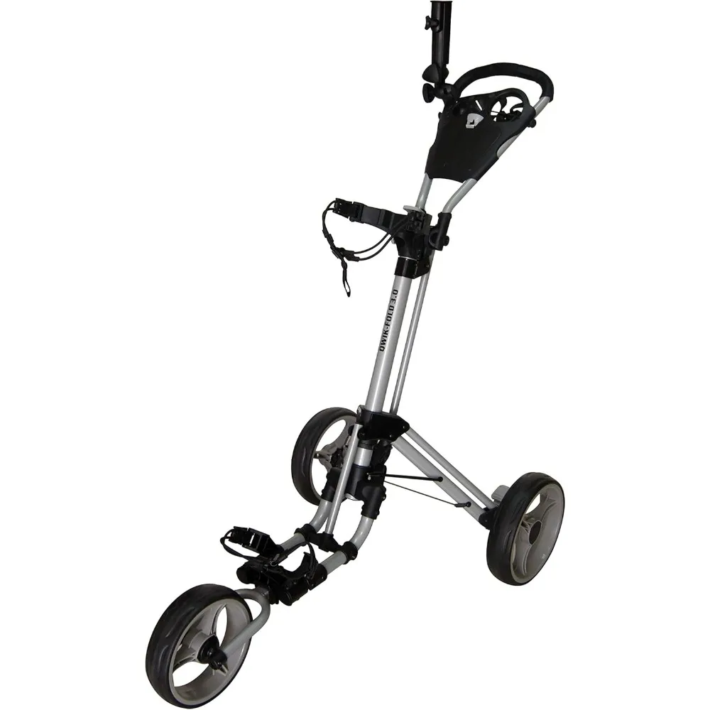 

3 Wheel Push Pull Golf CART - Foot Brake - ONE Second to Open & Close!