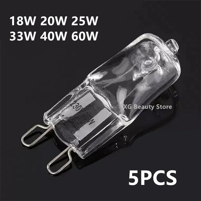 

5PCS G9 230V 25W 33W 40W 60W Inserted Beads Crystal Lamp Halogen Bulb LED Lamp Bulbs Eco Halogen Light Bulbs Capsule