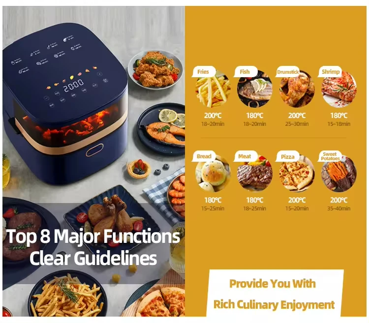 Multifuncional Smart Air Fryers With Window Upper Digital Air Fryer
