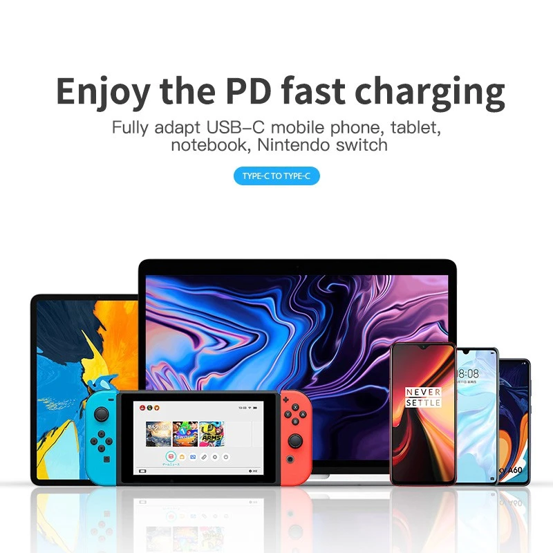 Original Xiaomi PD 60W USB C-to-USB C-type cable Huawei Samsung Xiaomi Macbook iPad data cable C-to-C fast charging data cable