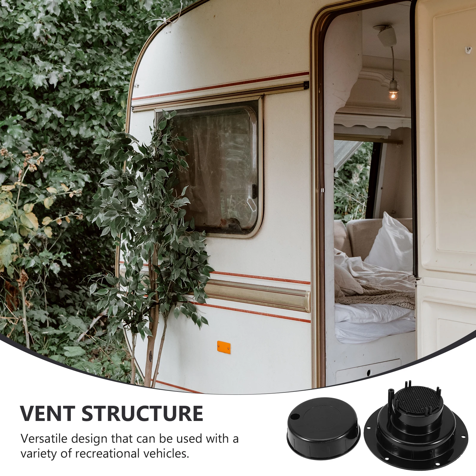 

Rv Plumbing Vent Cap Black Easy Install Camping Trailer Accessories Roof Vent Cover For Sewer Odors Plastic Durability Stylish