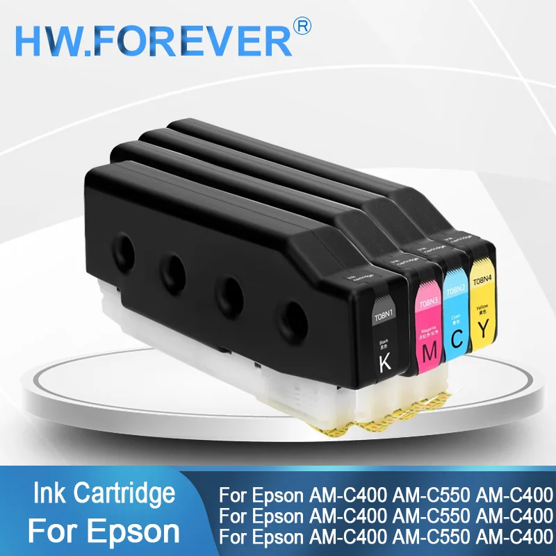 

T08N1 T08N2 T08N3 T08N4 Ink Cartridge Compatible For Epson WorkForce Enterprise AM-C400 Printers Full Pigment Ink Cartridge