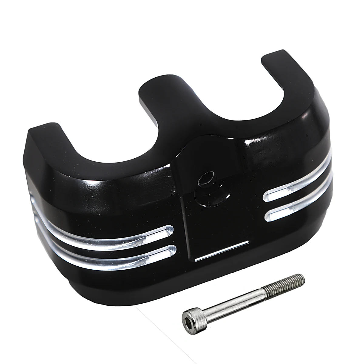Gloss Black Shallow Cut Ignition Coil Cover For Harley Softail Fatboy Slim Street Bob Breakout Low Rider Fat Bob 18-23