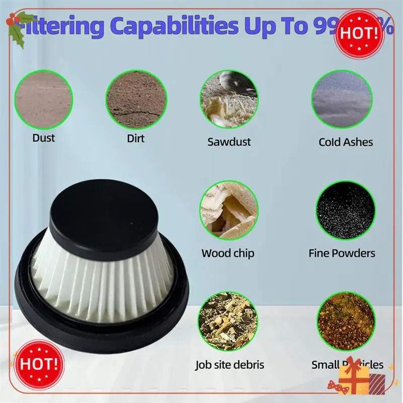 마력 오리 Vac 소형 진공 청소기 세척 가능 필터 진공 부품 용 ABLE-4PCS 교체 필터