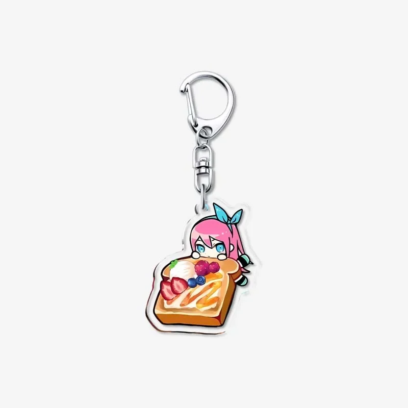 Bread Theme 5cm Cool And Fun Pixel Acrylic Omori Game Keychain Bag Car Keyring Anime Pendant Accessories Student Gift Kel Basil