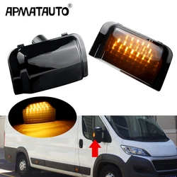 2x For Peugeot Boxer Fiat Ducato Citroen Relay 2006- Dynamic LED Turn Signal Light Side Rearview Mirror Indicator Blinker Lamp