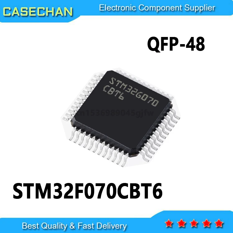 5 PCS Novo e Original STM32F070 STM32F070CBT6 QFP-48