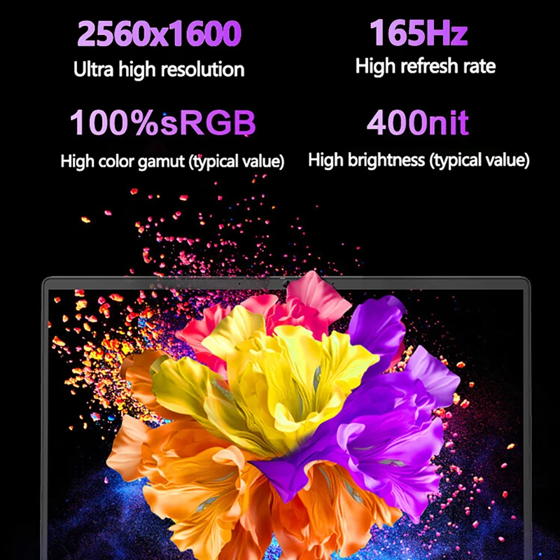 16 นิ้วแล็ปท็อป AMD R7-8845HS 64GB RAM 4TB SSD HDMI DDR5 Window11 กล้อง HD 2560*1600 หน้าจอ 165Hz คอมพิวเตอร์แบบพกพา