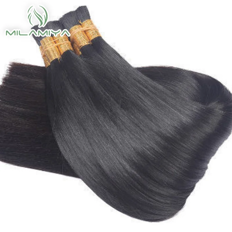 Human Bulk Hair For Braiding 100% Real Human Hair Natural Human Braiding Hair Bulk Bundles No Weft Wavy Blonde Hair Extensions