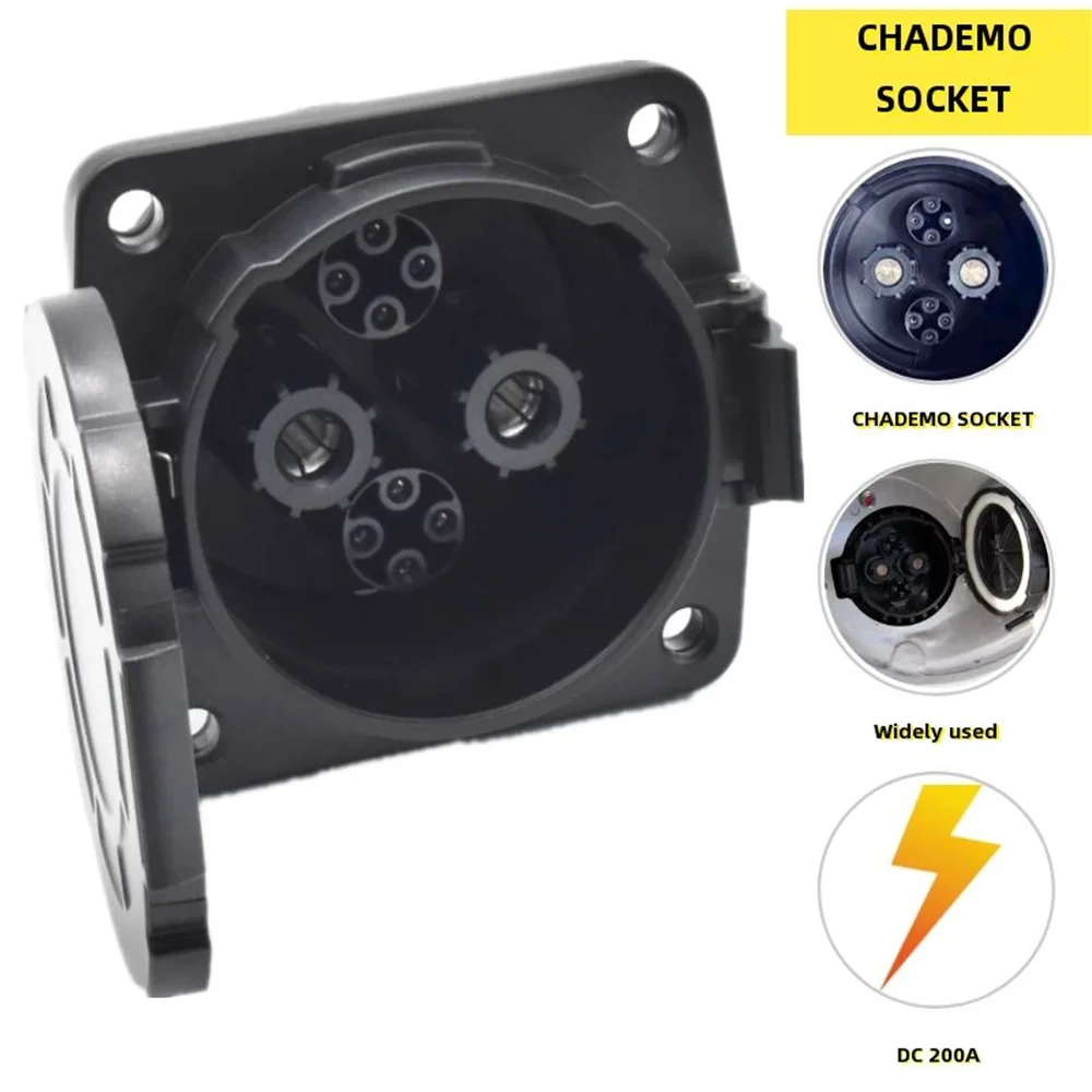 CHADEMO EV Charger Connector CHADEMO socket 200A EVSE CHAdeMo inlet socket for Electric car accessories For Ford For Nissan