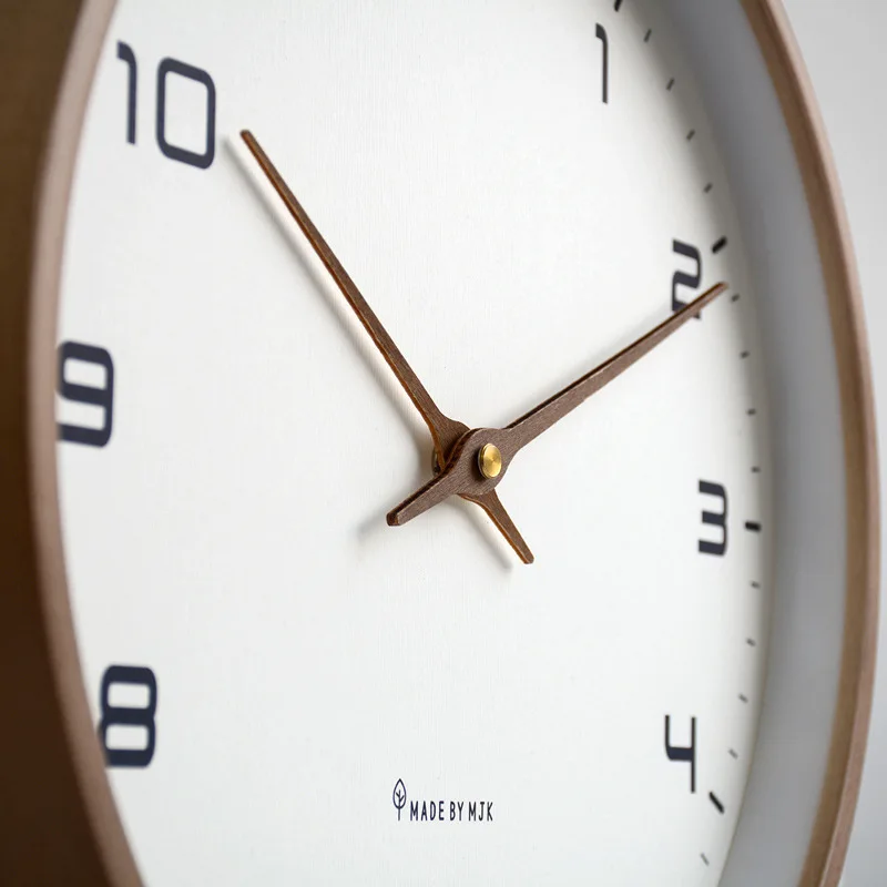 Nordic Solid Wood Wall Clock Living Room Household Clock Decoration Silent Clock Japanese Modern Light Luxury Creative Clock view 3