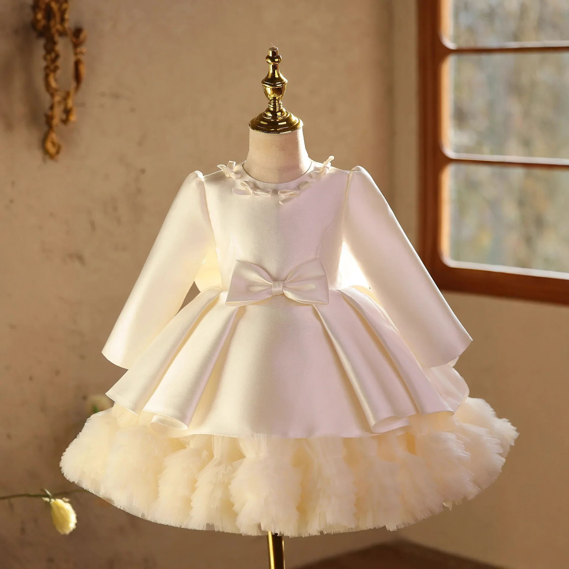 Girls Skirt 2026 Spring And Autumn New Childrens Clothing Girls Baby Fashion Temperament High-end Puffy Princess Skirt