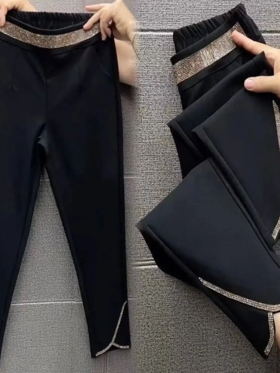 Dünne, hoch taillierte, elastische, schwarze, stilvolle Anzug- und Freizeithose, neun Zoll-Shorts für Kinder im Sommer 2025,