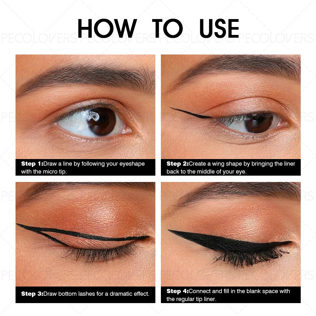 3 szt. Wodoodporny eyeliner, długotrwały, szybkoschnący eyeliner w płynie, idealny na Boże Narodzenie, Halloween, Święto Dziękczynienia