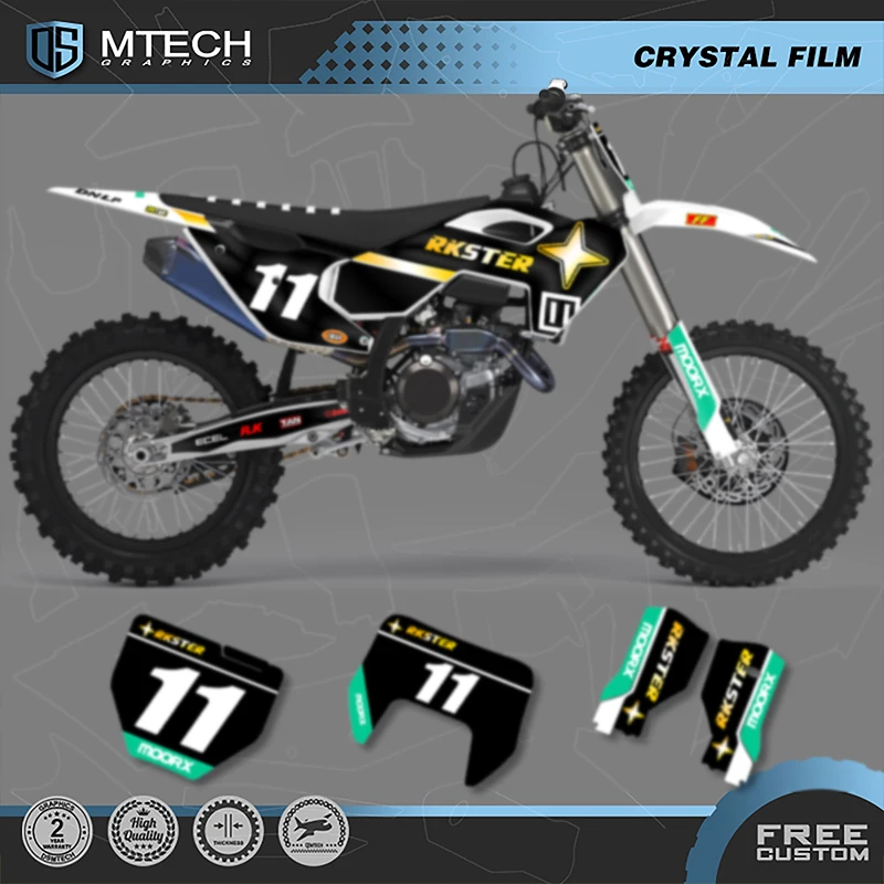 

DSMTECH Motorcycle Graphics Decal Stickers Kits For Husqvarna 2023 2024 TC FC 2024 2025 TE FE 125-450cc 003