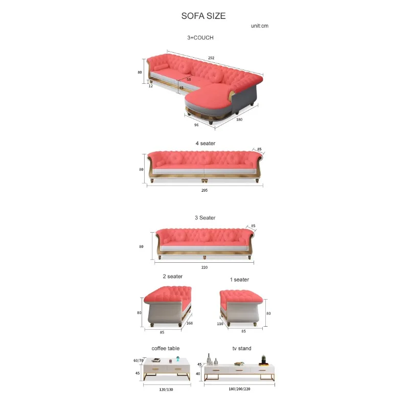 New Design Modern Royal Luxury Chesterfield Leather Sofa Set Family Hotel Living Room Salon Sofa Furniture