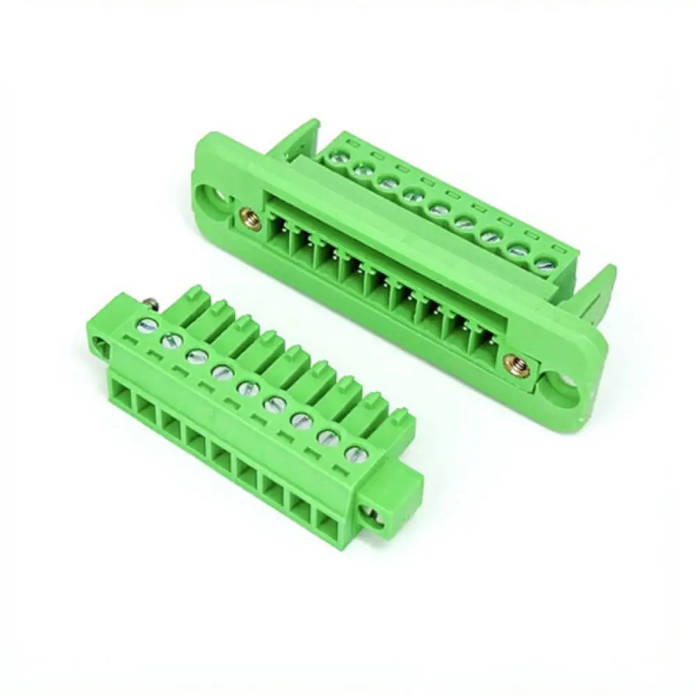 For Sanhejin 3.81mm Pitch Through Panel Terminal Block Flange Connector Industrial Automation Electrical Wire Interconnect