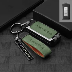 Zinc Alloy Car Key Case Cover for Mitsubishi Outlander 2015 Lancer Eclipse Mirage Pajero Sport 2020G Pajero Sport 3 Accessories