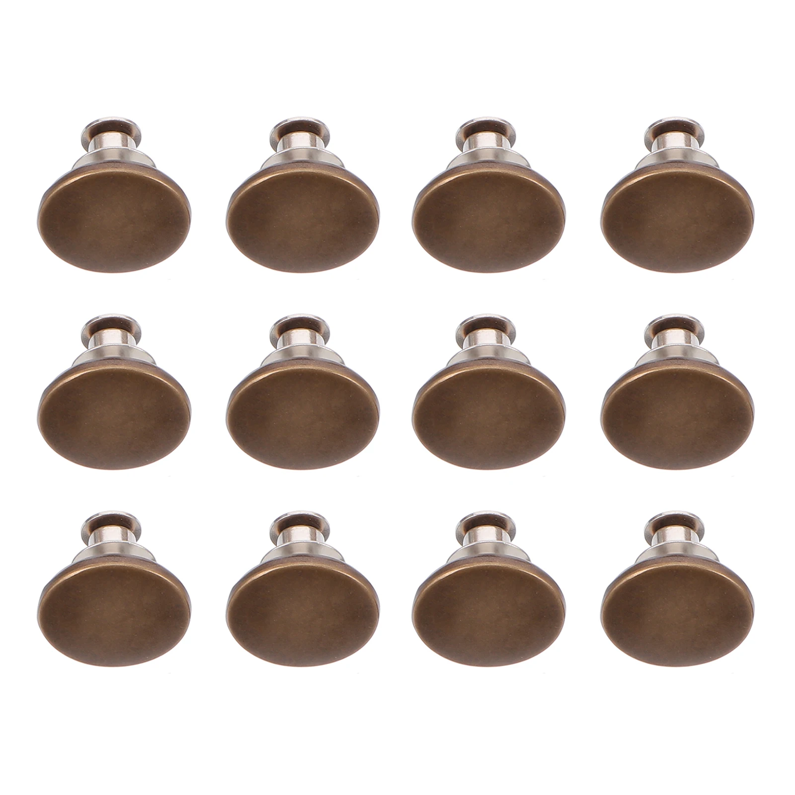 

12pcs Alloy Waist Buttons Snap Fasteners Jean Replacement Rivet Substitute Tightener Pants Decorative Fashionable Practical