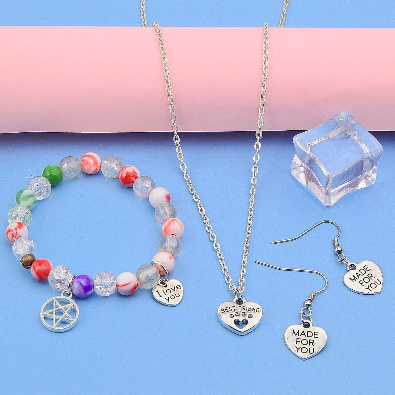 80 قطعة صغيرة على شكل قلب كلمة سحر سبيكة محفورة مع رسالة مختلفة كلمة استرخى المعلقات للمجوهرات قلادة سوار ذاتي الصنع