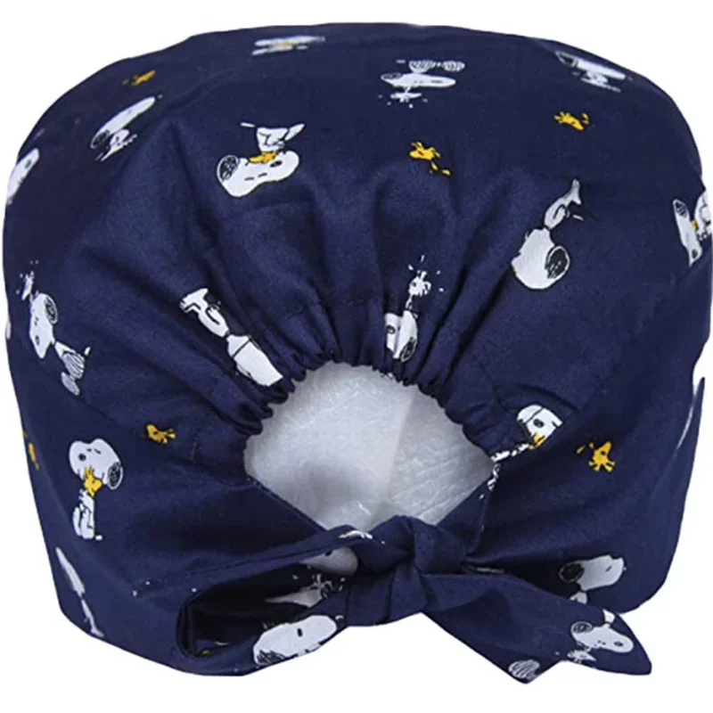 Snoopy Operating Cap Bonnets Printing Nurse Sweat Absorbent Head Wrap Towel Surgical Anti Dirty Cotton Operating Room Soft Hat