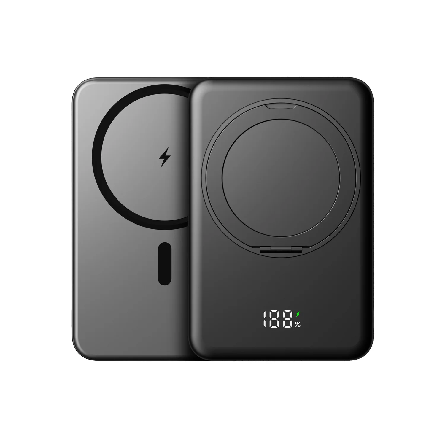 MagSafe 용 10000mAh 슬림 미니 보조베터리, 자기 무선 고속 충전기 스탠드 iPhone Samsung 용 20W 휴대용 외장 배터리