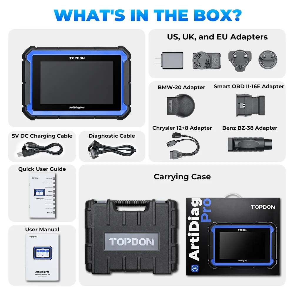 Topdon ArtiDiag Pro ECU-Codierungstool Automotive ArtiDiag Pro Obd2-Scanner Vollständige Systeme Alle Autos Scanner Diagnose-Scan-Tool