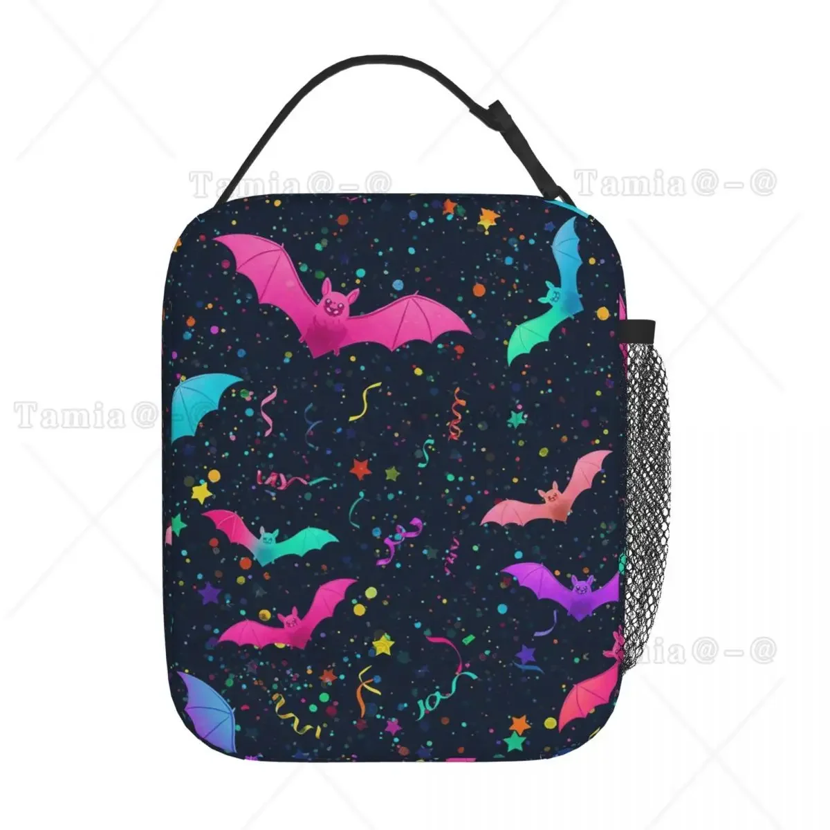 Bat Cloud Halloween Day Of The Dead Pattern Insulated Lunch Bag for Women Children Leakproof Food Boxes Thermal Lunch Box Tote