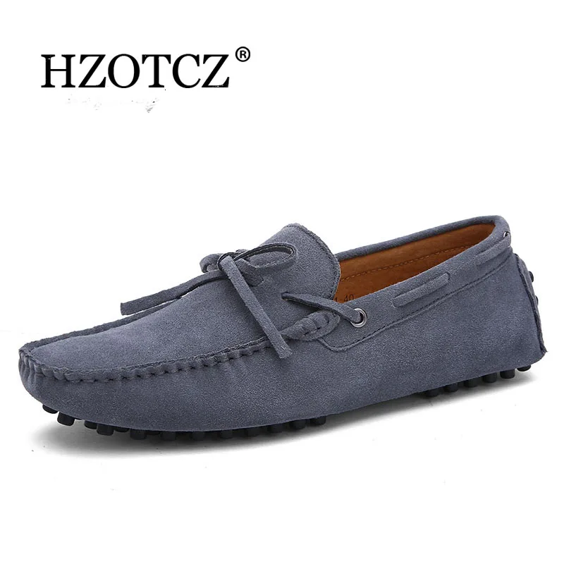 

New Summer Spring Men Loafers suede Leather Breathable Men Casual shoes Men's flats Driving Shoes Soft Moccasins Boat Shoes