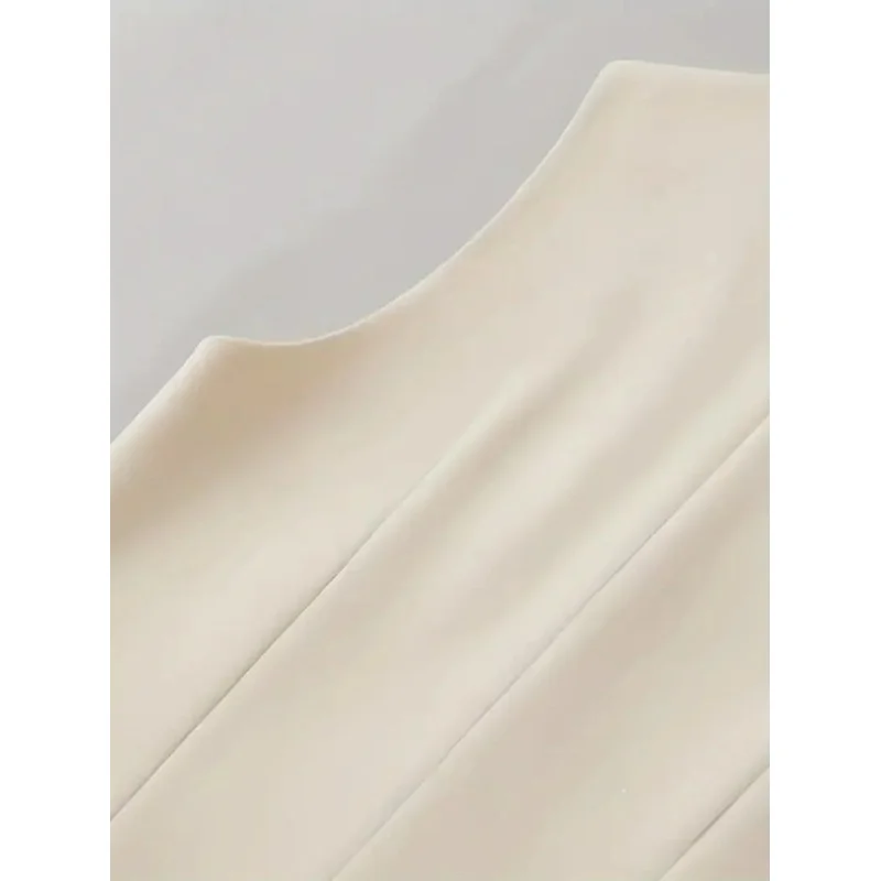 

Винтажный жилет с v-образным вырезом на пуговицах спереди, повседневный цветной женский тюнер Cleanfit, длина до пола, внутренняя одежда, шелковый материал